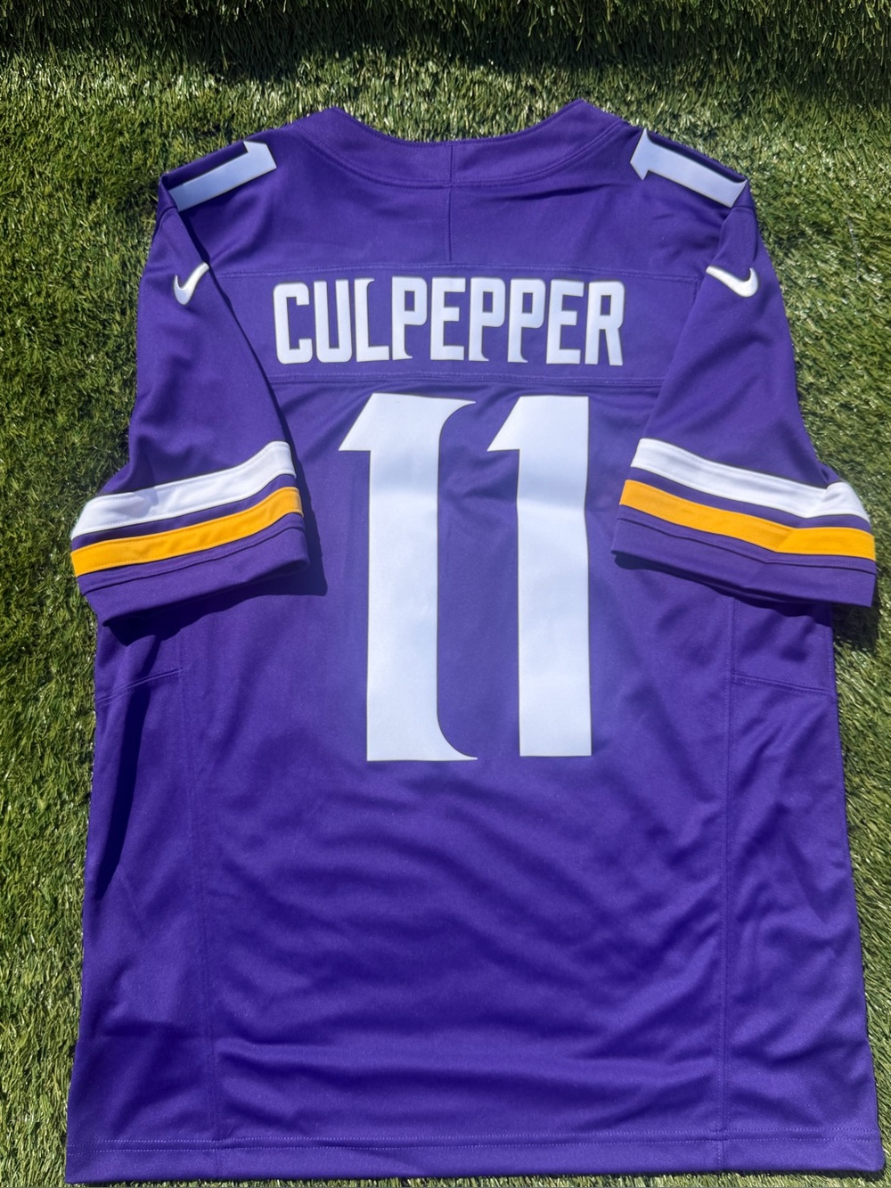 Nike Men’s Duante Culpepper Vikings Vapor F.U.S.E. NFL Limited Jersey Medium